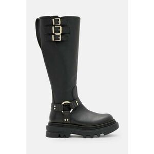 AllSaints ghete de piele Jade Biker Boot femei, culoarea negru, cu platforma, W055FB imagine