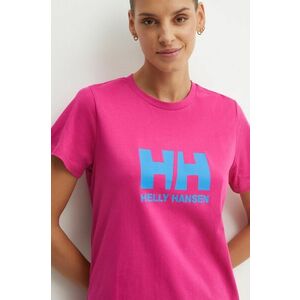 Helly Hansen tricou din bumbac femei, culoarea roz imagine