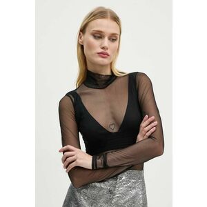 GOD SAVE QUEENS bluza ELA HIGH-NECK TOP femei, culoarea negru, neted, GSQ-21-330 imagine