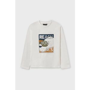 Mayoral longsleeve din bumbac pentru copii culoarea portocaliu, cu imprimeu, 7081 imagine