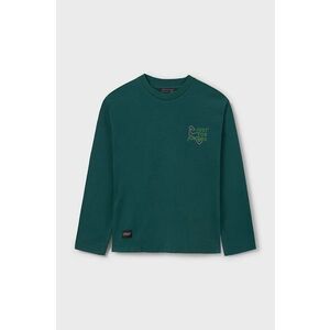 Mayoral longsleeve din bumbac pentru copii culoarea verde, cu imprimeu, 7089 imagine