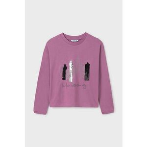 Mayoral longsleeve din bumbac pentru copii culoarea violet, 7016 imagine