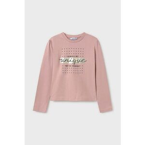 Mayoral longsleeve din bumbac pentru copii culoarea roz, 830 imagine