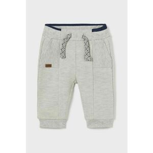 Mayoral Newborn pantaloni de trening pentru bebeluși culoarea gri, neted, 2526 imagine