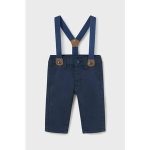 Mayoral Newborn pantaloni bebe culoarea albastru marin, neted, 2521 imagine