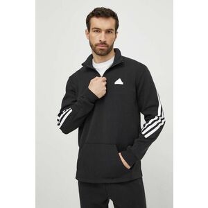 adidas bluza SPORTY STREET barbati, culoarea negru, cu imprimeu imagine