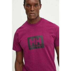 Helly Hansen tricou din bumbac TOKYO culoarea violet, cu imprimeu, 53285 imagine