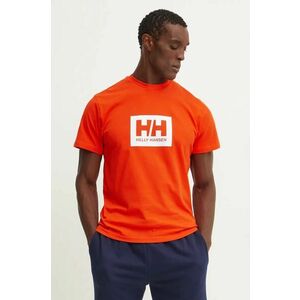 Helly Hansen tricou din bumbac TOKYO culoarea portocaliu, cu imprimeu, 53285 imagine