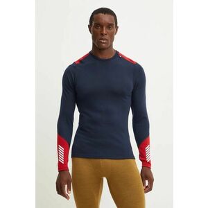 Helly Hansen longsleeve funcțional din lână LIFA MERINO culoarea albastru marin, 49364 imagine