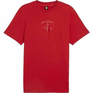 Puma FERRARI RACE TONAL BIG SHIELD TEE Tricou de bărbați, roșu, mărime imagine