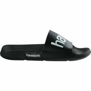 HAVAIANAS SLIDE CLASSIC LOGO MANIA Șlapi unisex, negru, mărime 45/46 imagine