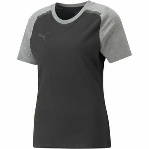 Puma TEAMCUP CASUALS TEE Tricou fotbal, negru, mărime imagine