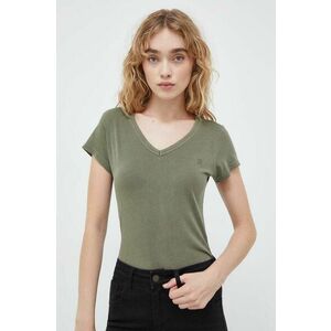 G-Star Raw tricou din bumbac femei, culoarea verde imagine