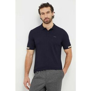 BOSS polo de bumbac culoarea negru, uni 50467113 imagine