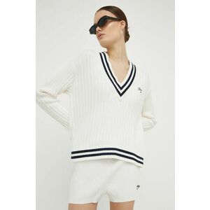 Tommy Jeans pulover de bumbac culoarea bej DW0DW17758 imagine