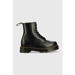 Dr. Martens bocanci de piele 1460 Bex Squared femei, culoarea negru, cu toc plat DM27886001-Black imagine