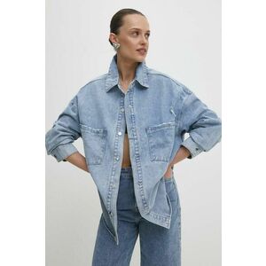 Answear Lab geaca jeans femei, de tranzitie, oversize imagine