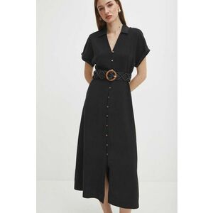 Medicine rochie culoarea negru, midi, evazati imagine