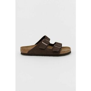 Birkenstock slapi de piele Arizona barbati, culoarea maro imagine