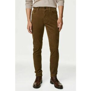 Pantaloni slim fit din reiat imagine