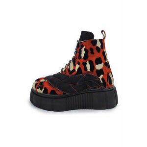 Ghete de piele intoarsa cu animal print imagine