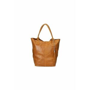 Geanta shopper din piele cu accesoriu din piele imagine