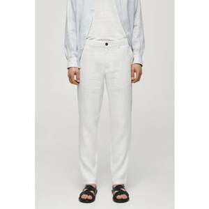 Pantaloni slim fit din in Oyster imagine