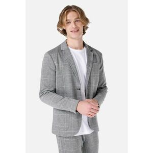 Sacou slim fit cu model in carouri imagine