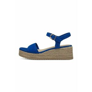 Sandale tip espadrile de piele intoarsa cu talpa wedge imagine