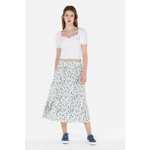 Fusta midi cu model floral imagine