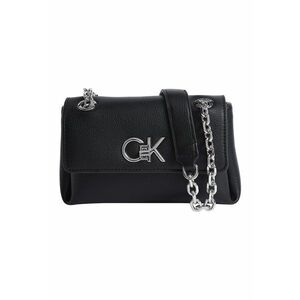 Geanta crossbody de piele ecologica - cu aplicatie metalica cu logo imagine