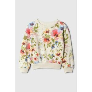 Bluza de trening cu maneci cazute si imprimeu floral imagine