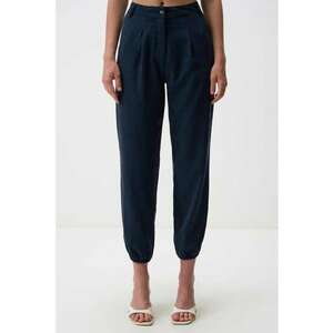 Pantaloni crop din lyocell imagine