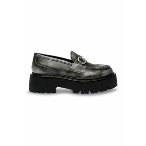 Pantofi loafer de piele ecologica cu aspect decolorat imagine