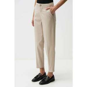 Pantaloni crop din amestec de lyocell imagine