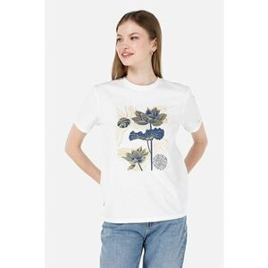 Tricou din bumbac cu model floral imagine