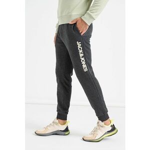 Pantaloni de trening din amestec de bumbac cu imprimeu logo lateral imagine