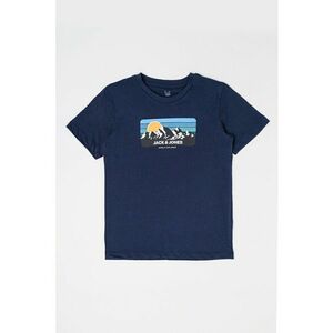 Tricou de bumbac cu decolteu la baza gatului Peak imagine