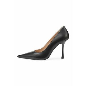 Pantofi stiletto de piele cu varf ascutit imagine