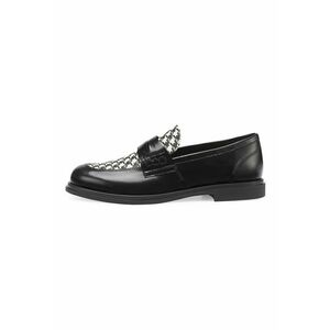 Pantofi loafer de piele cu insertii houndstooth imagine