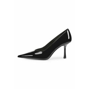 Pantofi stiletto de piele lacuita cu varf ascutit imagine