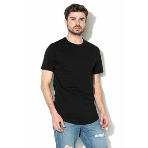 Tricou de bumbac cu decolteu la baza gatului imagine