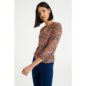 Bluza casual cu imprimeu multicolor imagine