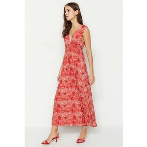 Rochie midi evazata cu model floral imagine