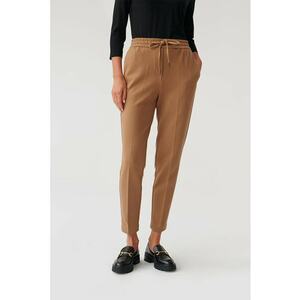 Pantaloni crop jogger cu snur in talie imagine