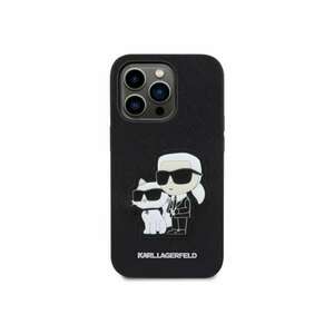 Husa de protectie Saffiano Karl and Choupette NFT pentru iPhone 14 - Negru imagine