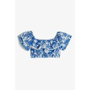 Bluza crop cu imprimeu abstract imagine