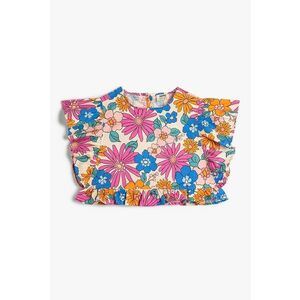 Bluza crop cu imprimeu floral imagine