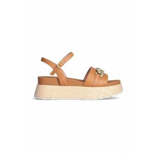 Sandale wedge de piele si piele ecologica imagine