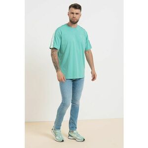 Tricou din bumbac cu decolteu la baza gatului - pentru fitness imagine